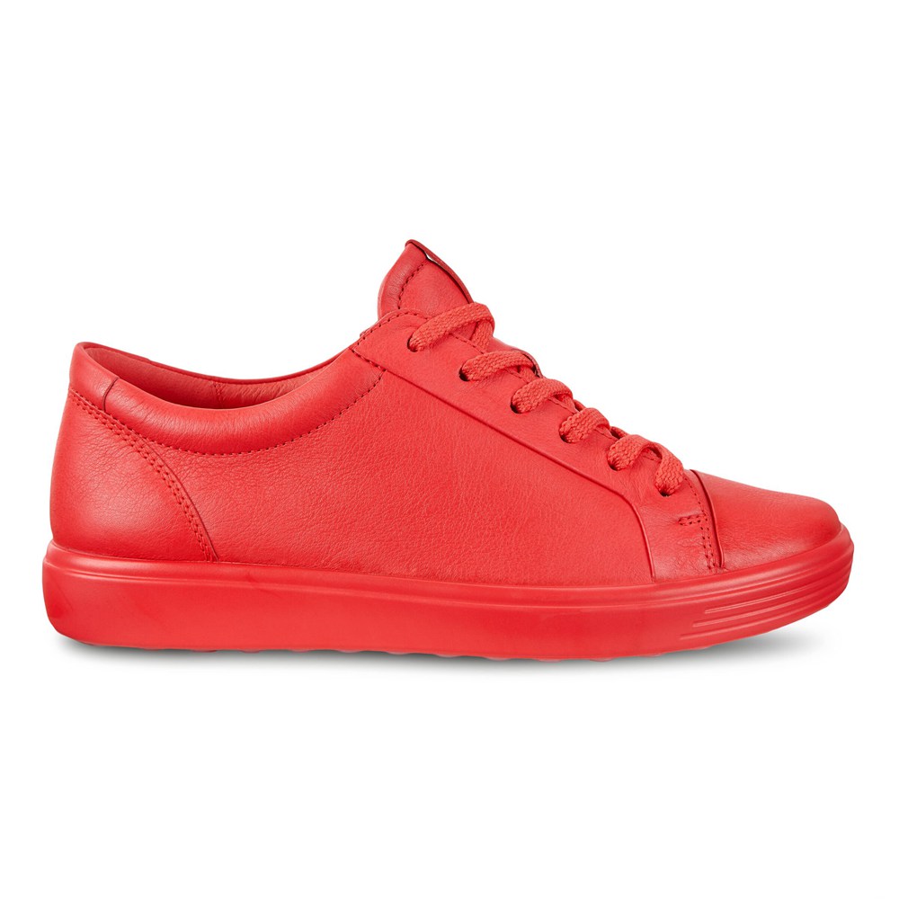 ECCO Sneakersy Damskie - Soft 7 - Czerwone - TAMPZR-735